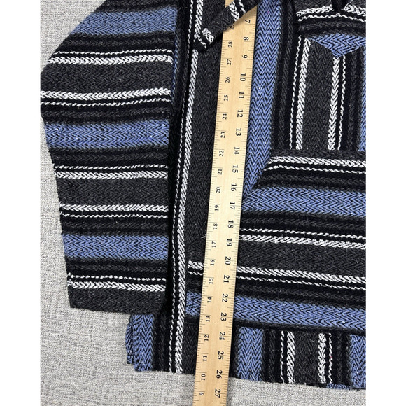 Ron Jon Surf Shop Pullover Hoodie Drug Rug Adult Sz Medium Blue Black Poncho EUC - Picture 2 of 10